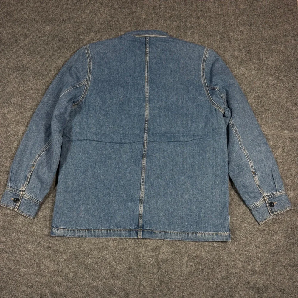 Coach Denim Overshirt Quilted Lining Mens S Medium Indigo Cotton Jacket NWT $550